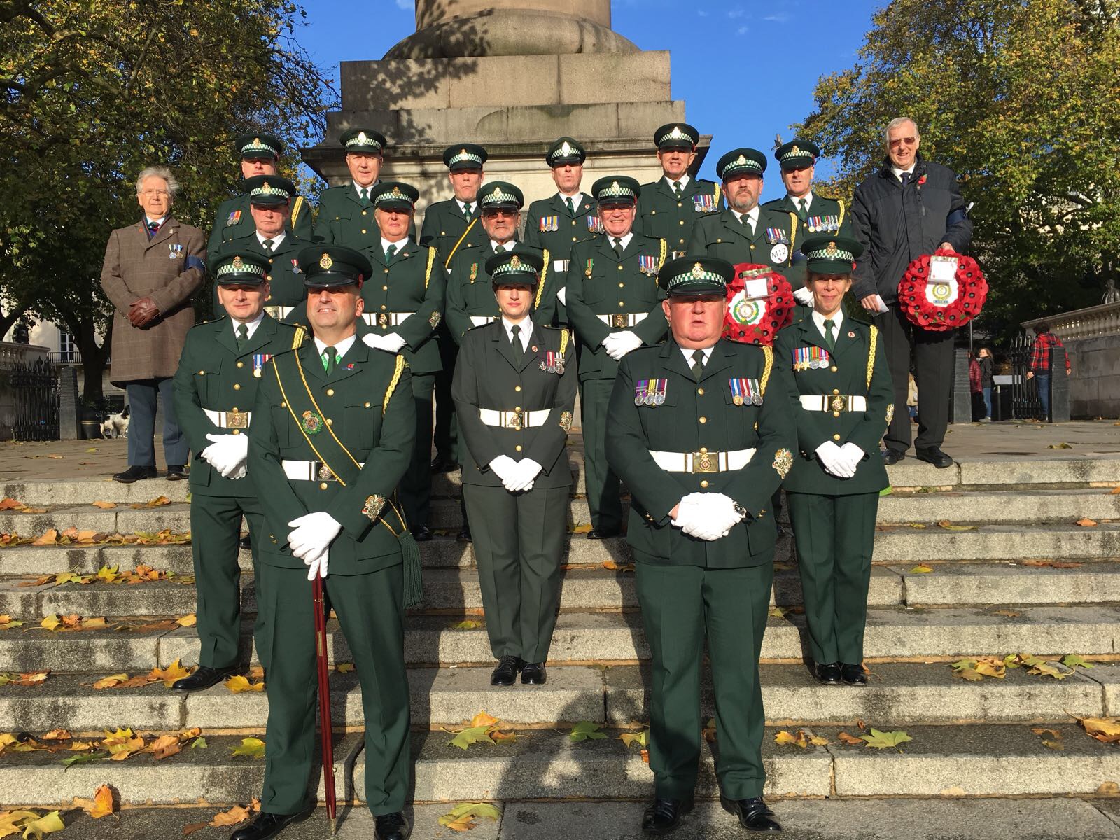 Our Ceremonial Unit take part in the Cenotaph March Past