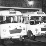 Ambulances at Shoreditch Ambulance Station in nineteen sixty nine