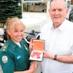 Featured image for ‘Inspirational’ Peggy leaves MBE to ambulance museum