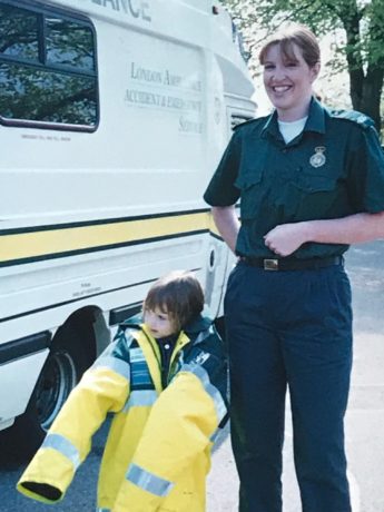 Amelia as a child alongside Tina