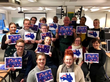 Australian call handler trainer David with new control room students