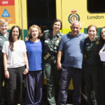 The Kallis family with London Ambulance staff