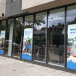 hotel windows with sign saying NHS Key Worker accommodation