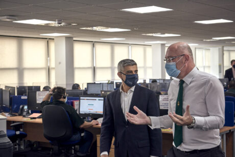 LAS CEO walking Mayor through control room