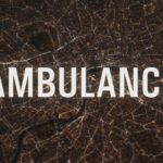 Ambulance documentary opening titles show the word Ambulance over a night aerial shot of central london