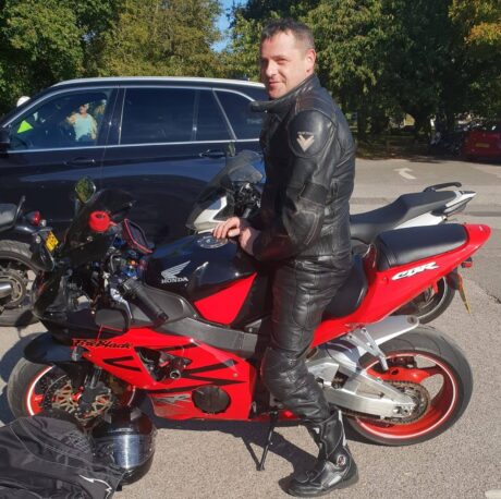 Paddy on his motorcycle