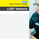 a photo of Brooke in LAS uniform alongside the LAS LGBT network logo