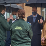 Duke and Duchess of Cambridge in conversation with LAS crews