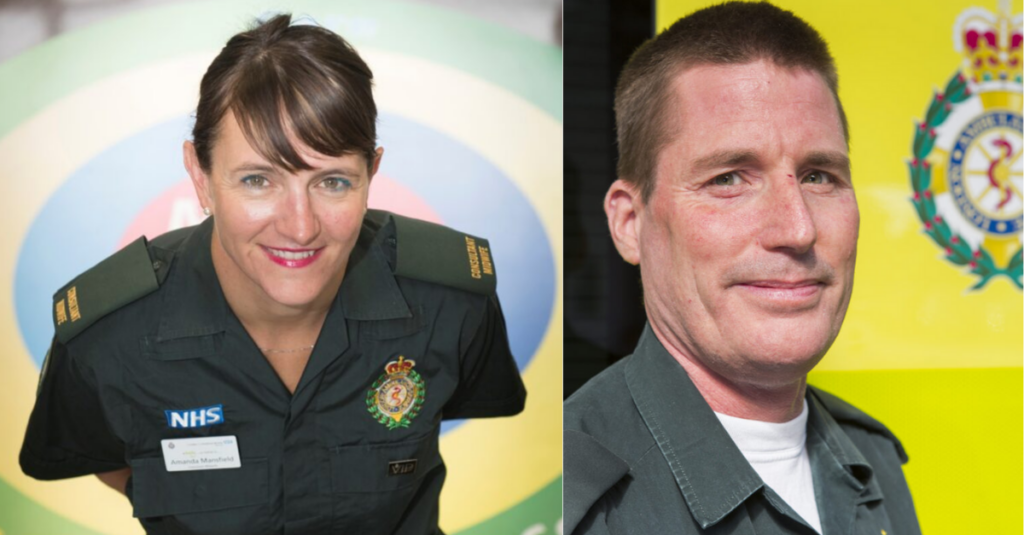 Photographs on Amanda and Jason in LAS uniform in collage