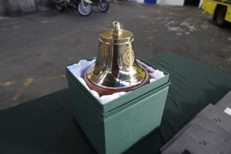 A ceremonial bell from the event