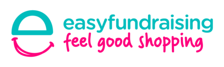 the easyfundraising logo with the image of a large letter 'e' and the slogan feel good shopping