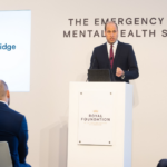 The Duke of Cambridge on stage addressing the room