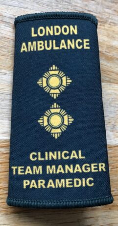 A CTM paramedic's epaulette