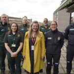 Kate photographed with the LAS medics who responded