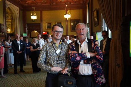 Tony Cavanagh with his award and Chris Tarrant