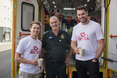Aj and Curtis deliver treats to ambulance crews at Chelsea and Westminster Hospital