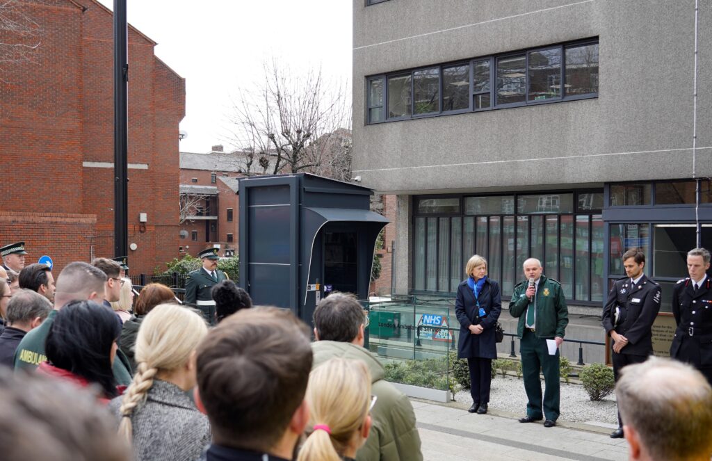 A photo of the National Day of Reflection ceremony at Waterloo HQ