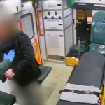 Featured image for Shocking video captures moment paramedic pushed by patient
