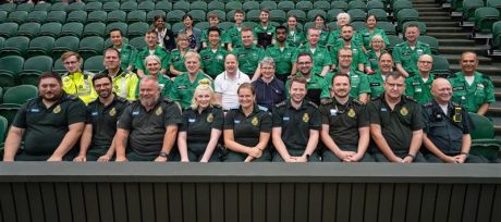 LAS staff with St John Ambulance colleagues in the stands at Wimbledon