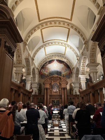 The London Ambulance Service Charity carol service at St Bride's church, Fleet St