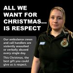 Featured image for All we want for Christmas is… RESPECT: London Ambulance Service reveals shocking levels of violence and abuse