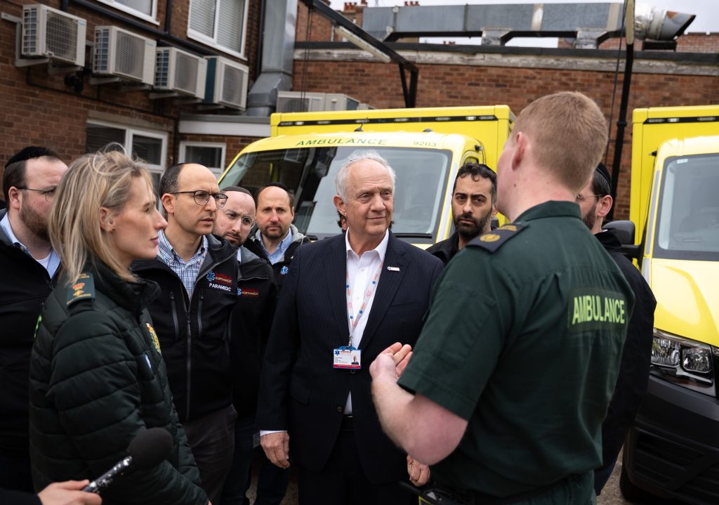 London Ambulance staff speaking to partners at Hatzola.
