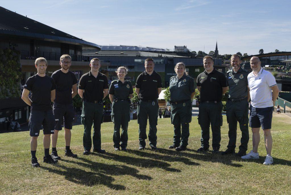 Cycle paramedics at Wimbledon Tennis in the sun