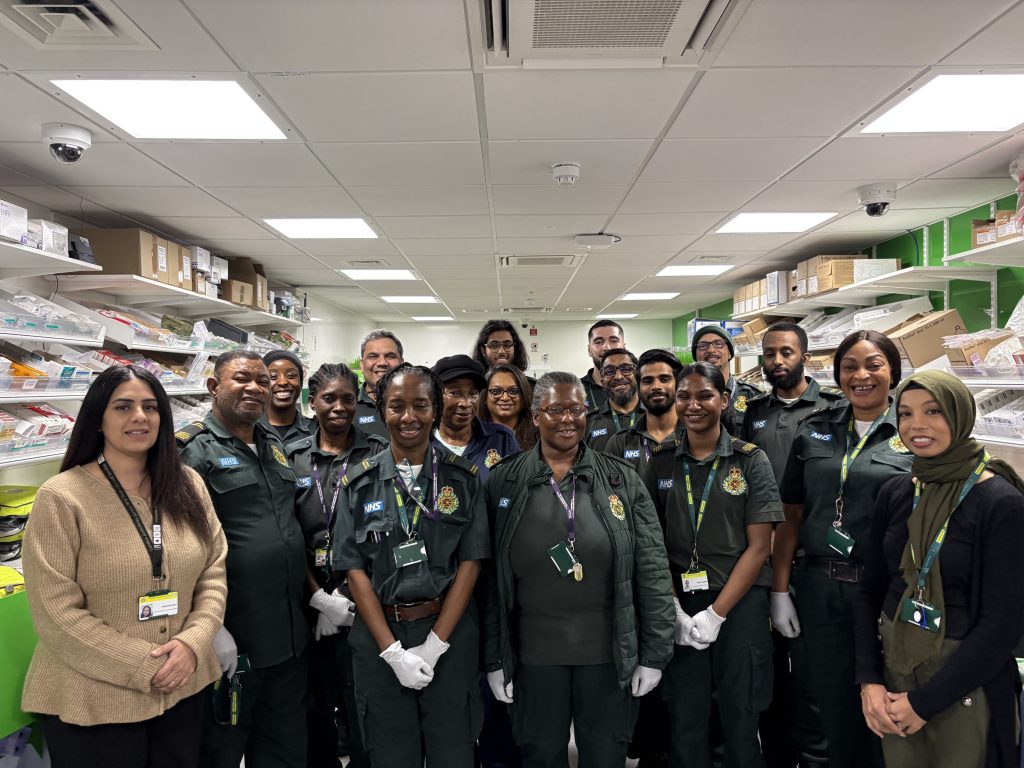 The London Ambulance Service Pharmacy Team posing for a photo