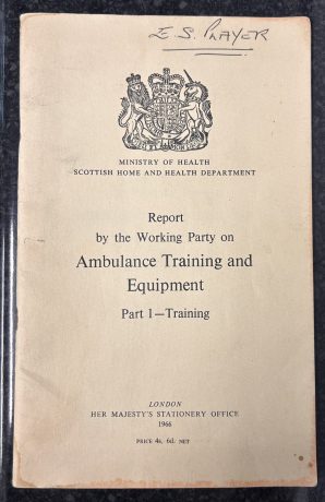 Ambulance Training and Equipment book published by Dr E. L. M. Miller